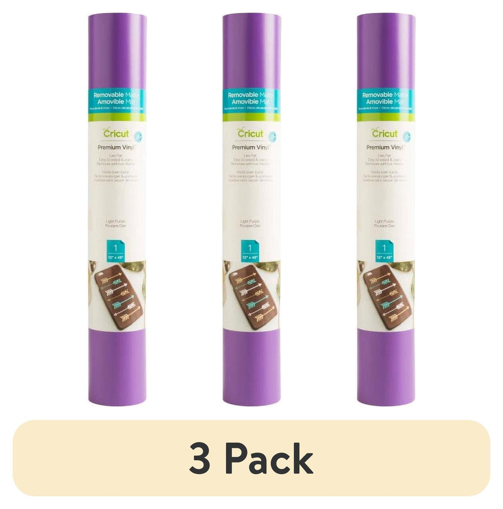 Cricut® Premium Vinyl™ – Removable, Light Purple, 12" x 48"