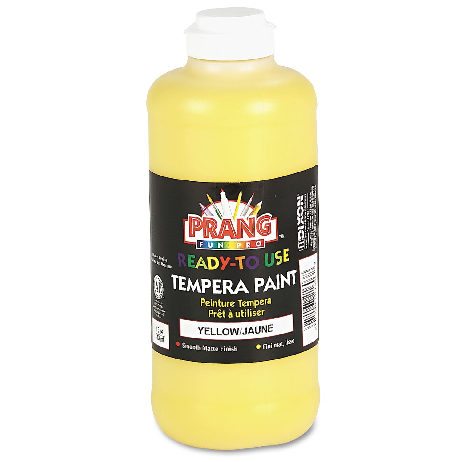 Prang Ready-to-Use Tempera Paint, Yellow, 16 oz Dispenser-Cap Bottle