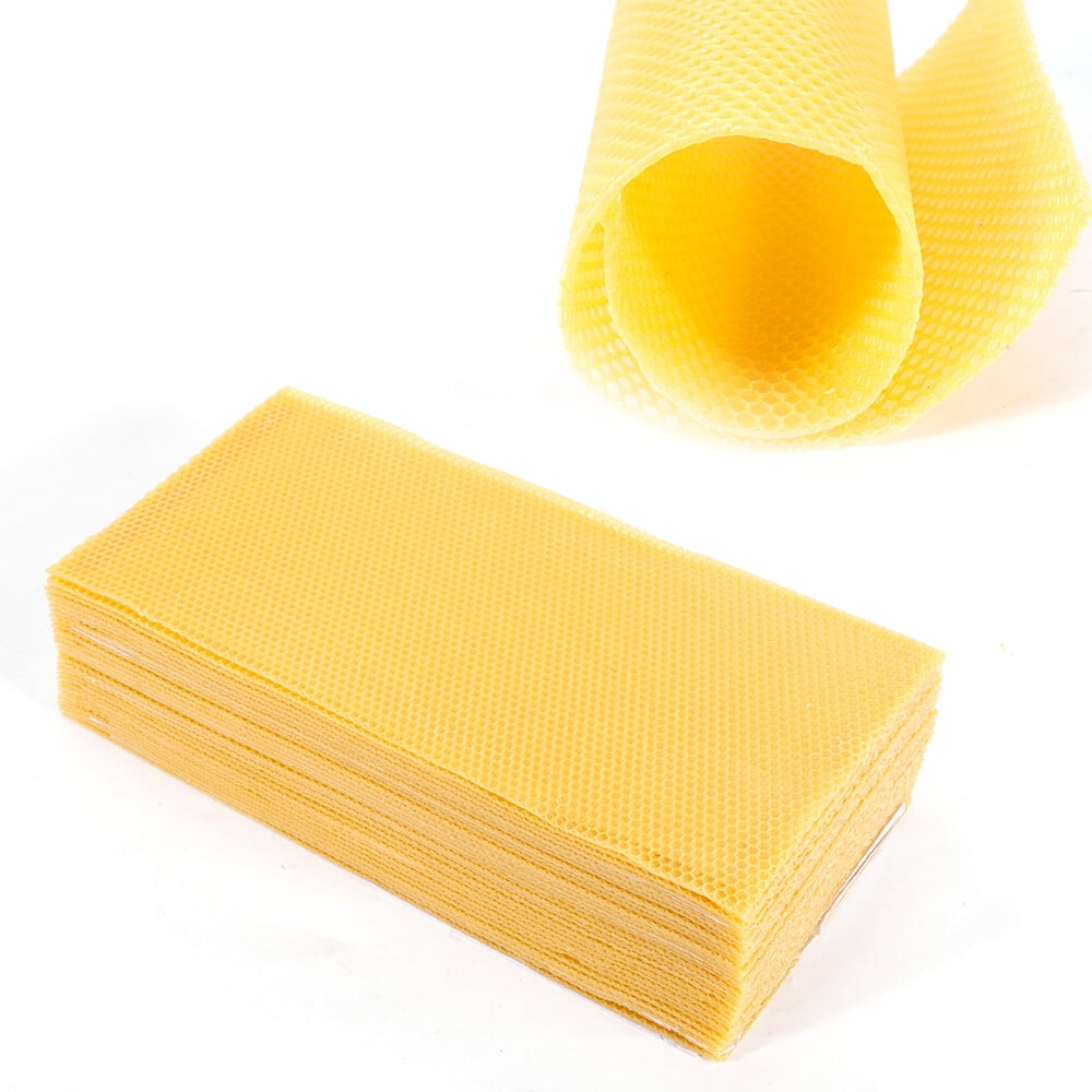 30Pcs Beeswax Foundation Sheets – Beekeeping Supplies 7.68×16.34 In