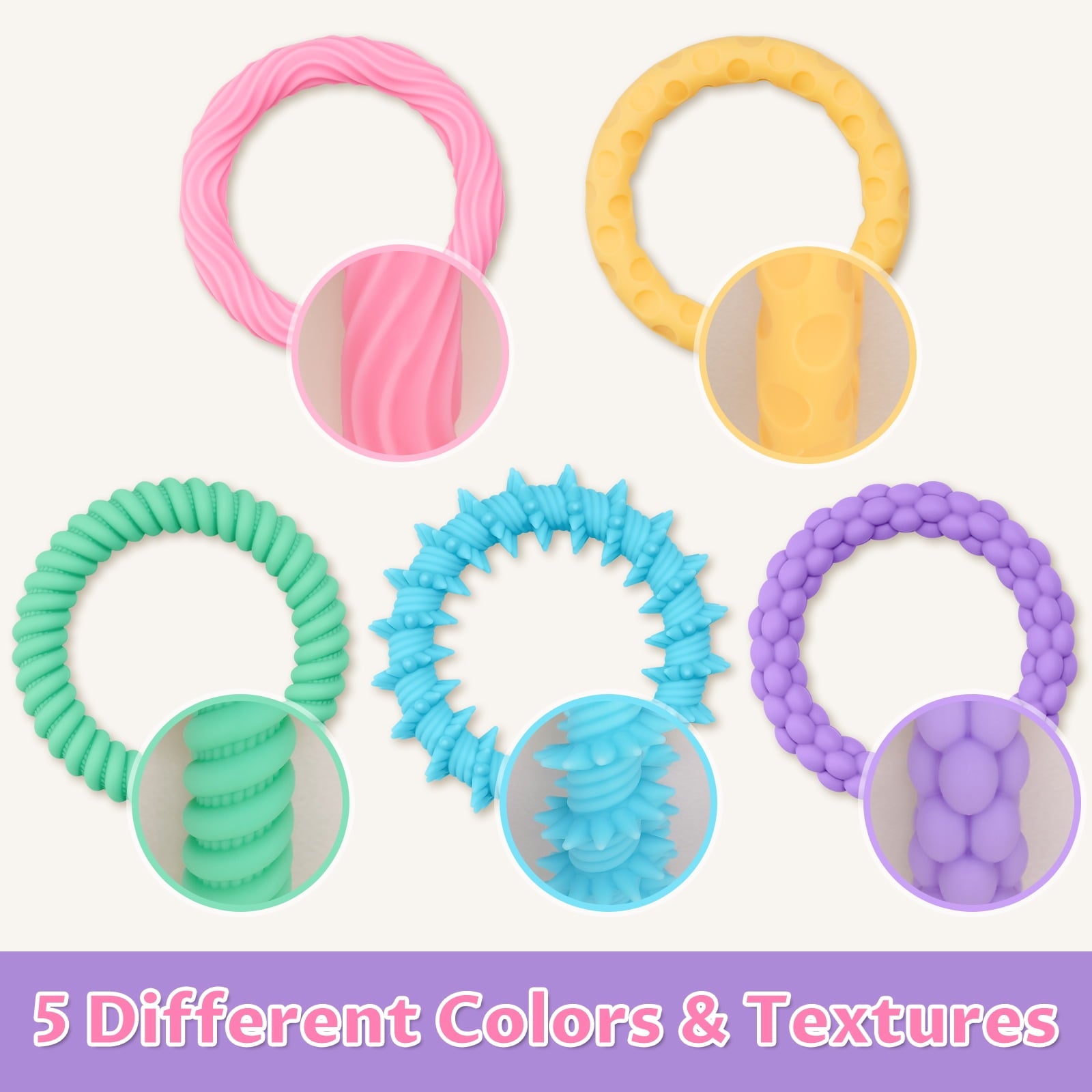 5-Pack Stretchy Bracelet Fidget