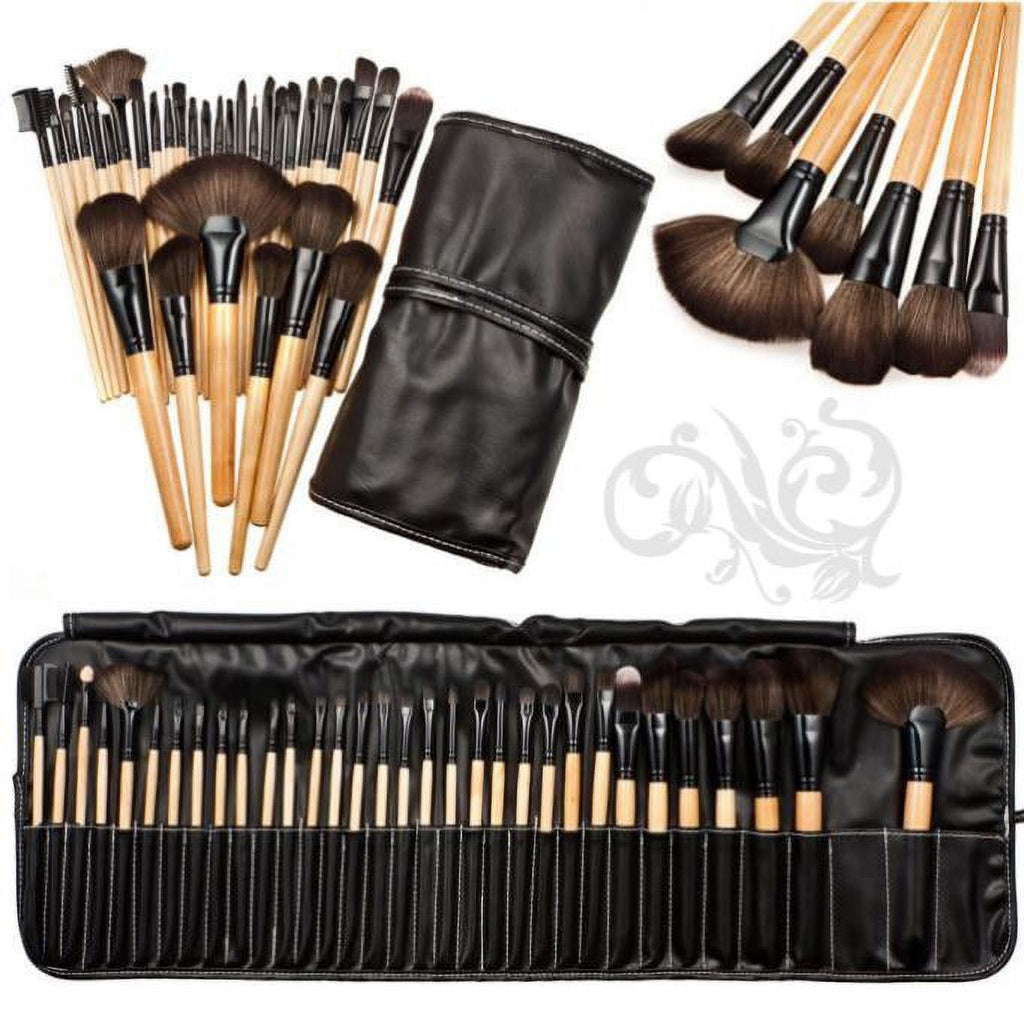 32 Piece Makeup Brush Set Complete Cosmetic Kit With Soft Carrying Pou