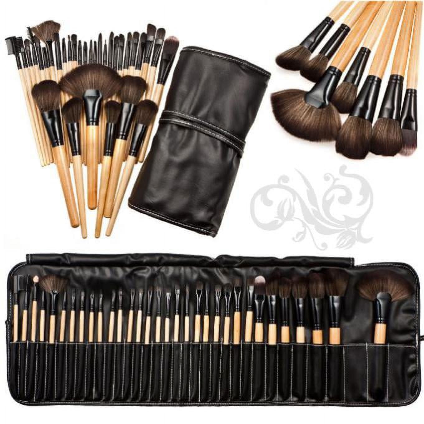 32 Piece Makeup Brush Set Complete Cosmetic Kit With Soft Carrying Pou