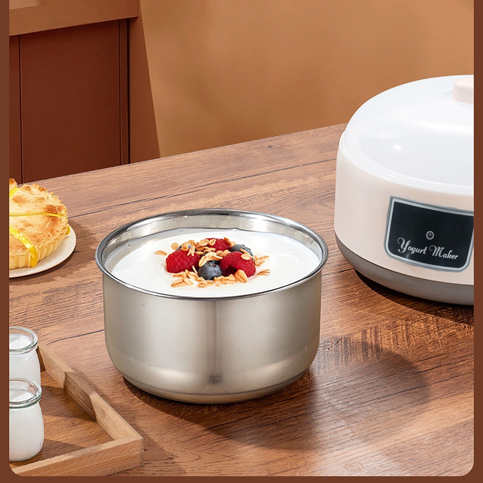 Blueek Automatic Yogurt Maker Machine, Stainless Steel Container, Ener