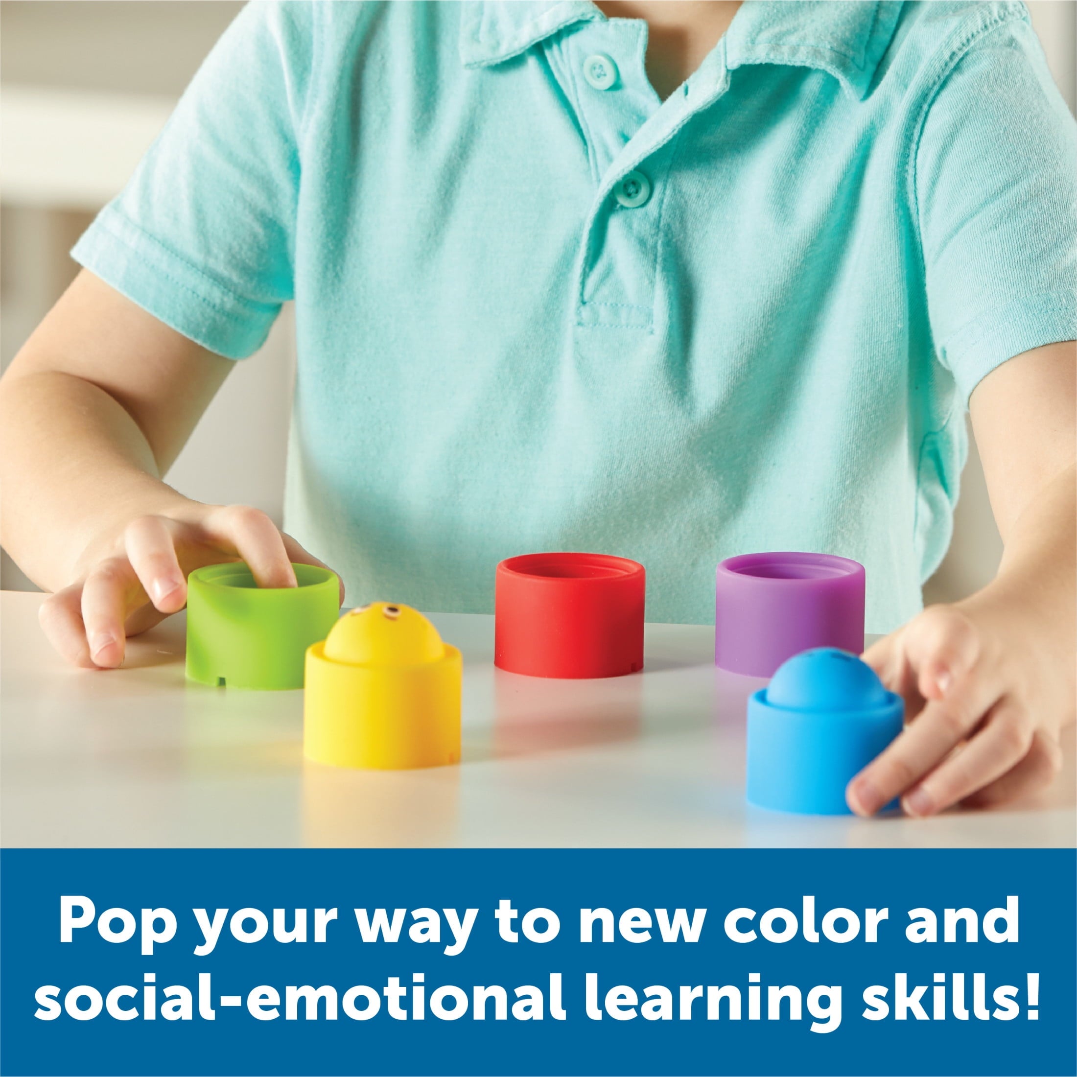Learning Resources Rainbow Emotion Fidget Poppers, Social-Emotional Le