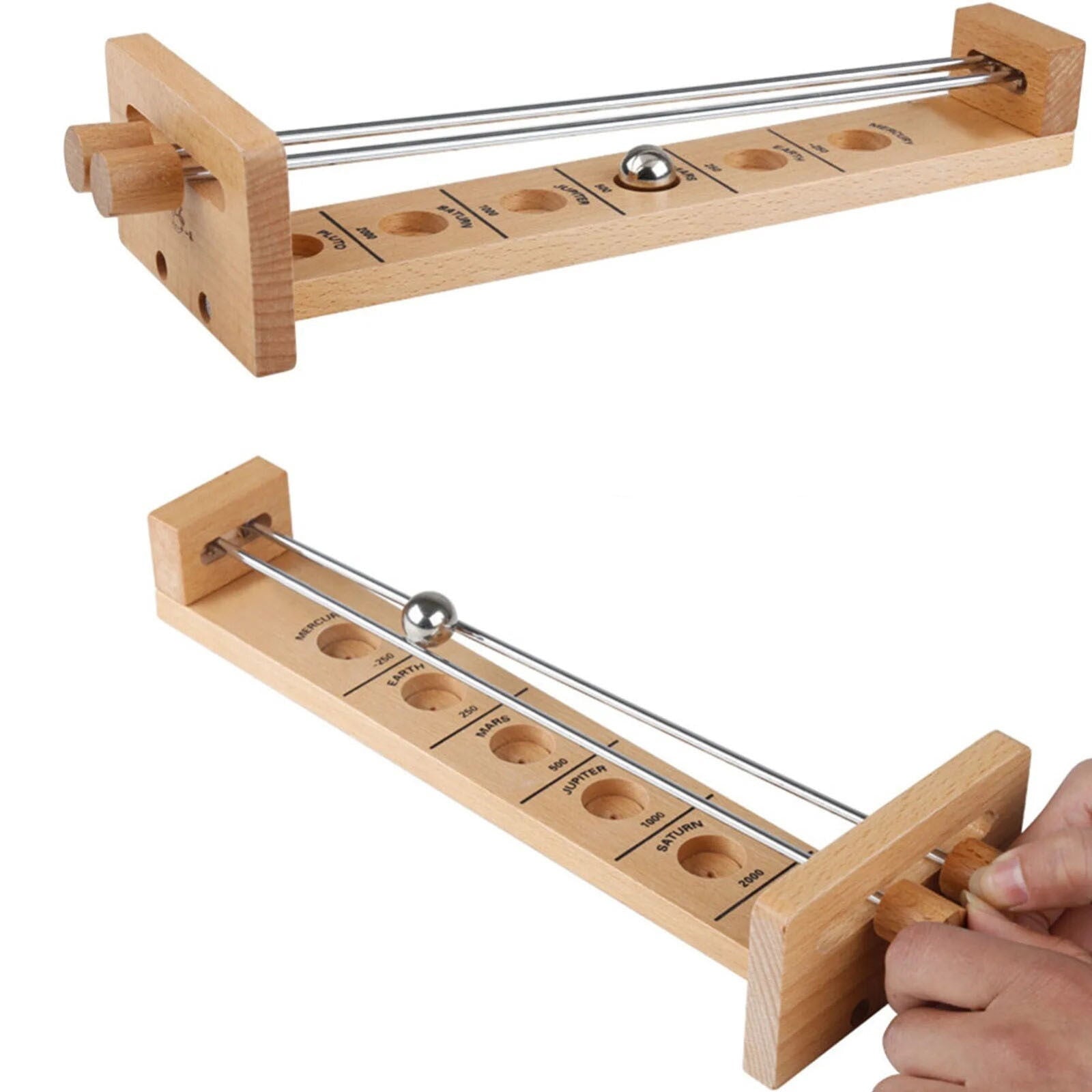 Weloille Wooden Marble Run Set 1 Piece, Children's Educational Buildin