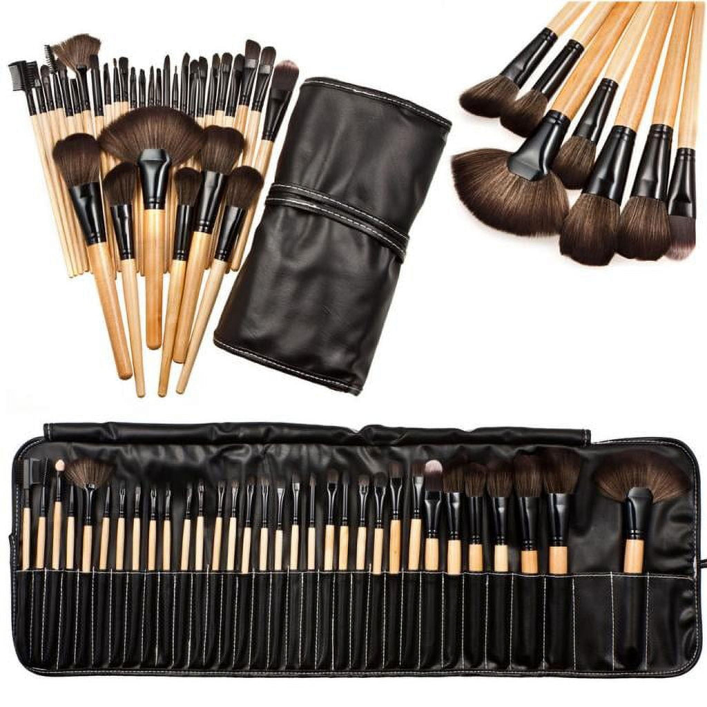 32 Piece Makeup Brush Set Complete Cosmetic Kit With Soft Carrying Pou