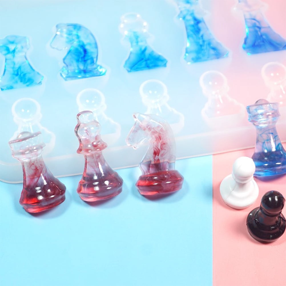 Clispeed Chess Resin Mold Silicone Transparent 1Pack
