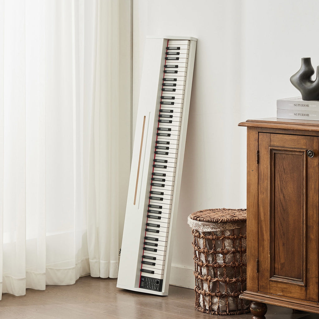 White 88Keys Semi Weighted Electric Digital Piano w/3-Pedal,USB/MIDI,S