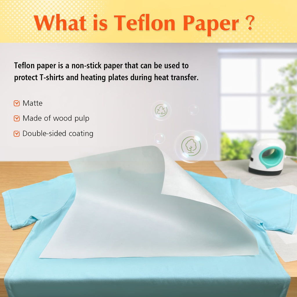 TransOurDream 35 Pack PTFE Teflon Paper 16×11.7" 20 Sheets and Teflon