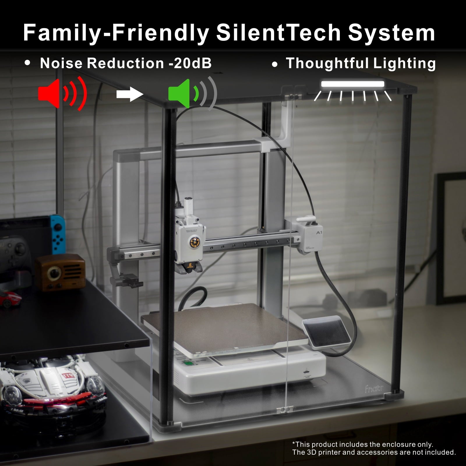 FNATR 3D Printer Enclosure for Bambu Lab A1