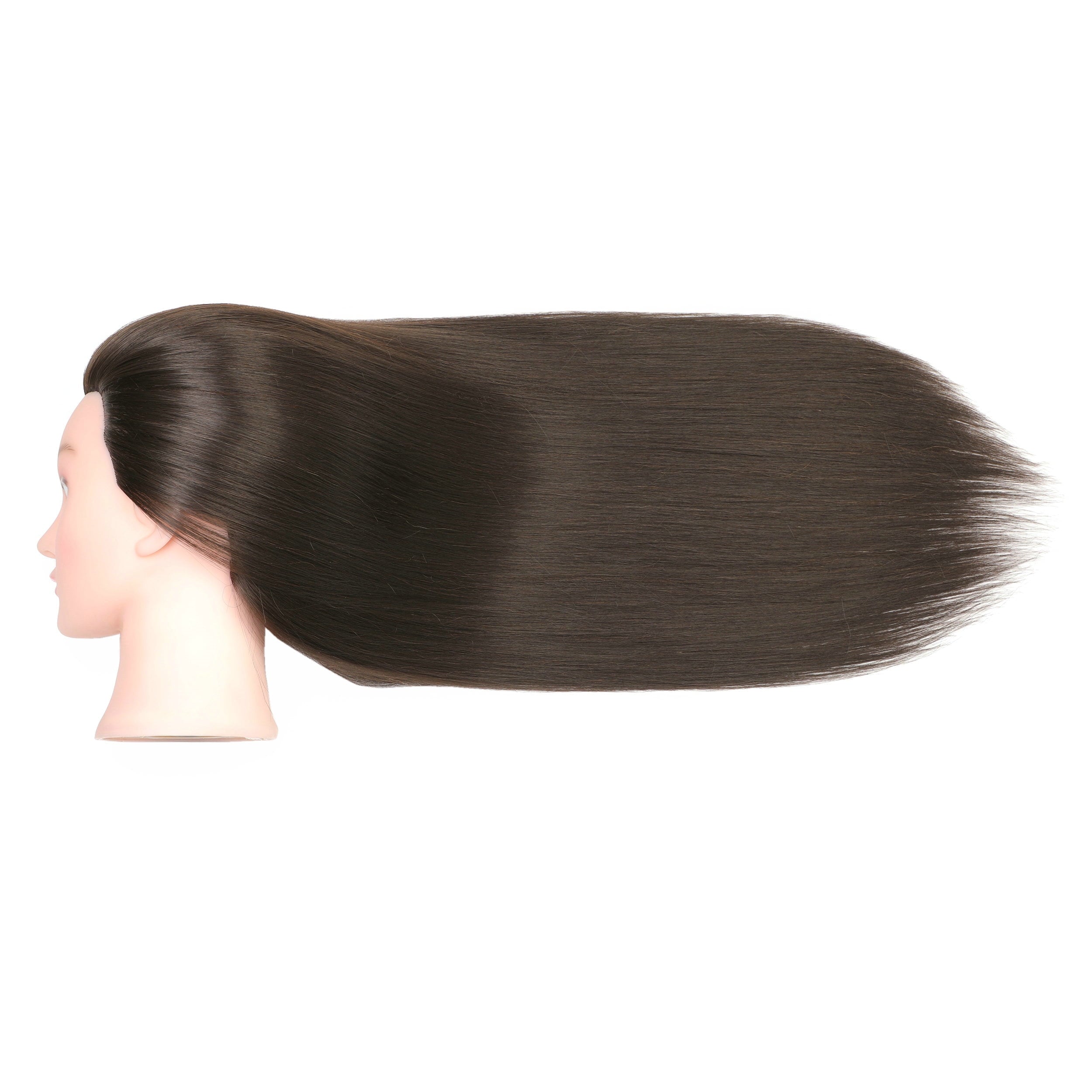 RYHAIR 30 inches Long 80% Human Hair Mannequin Head for Practice Braid