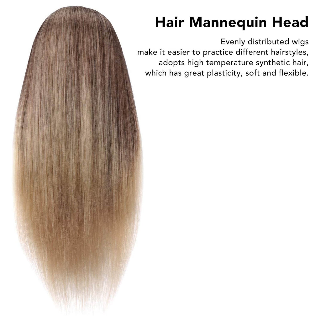 Yajisi Blonde Gray Gradient Synthetic Hair Mannequin Head Complete Set