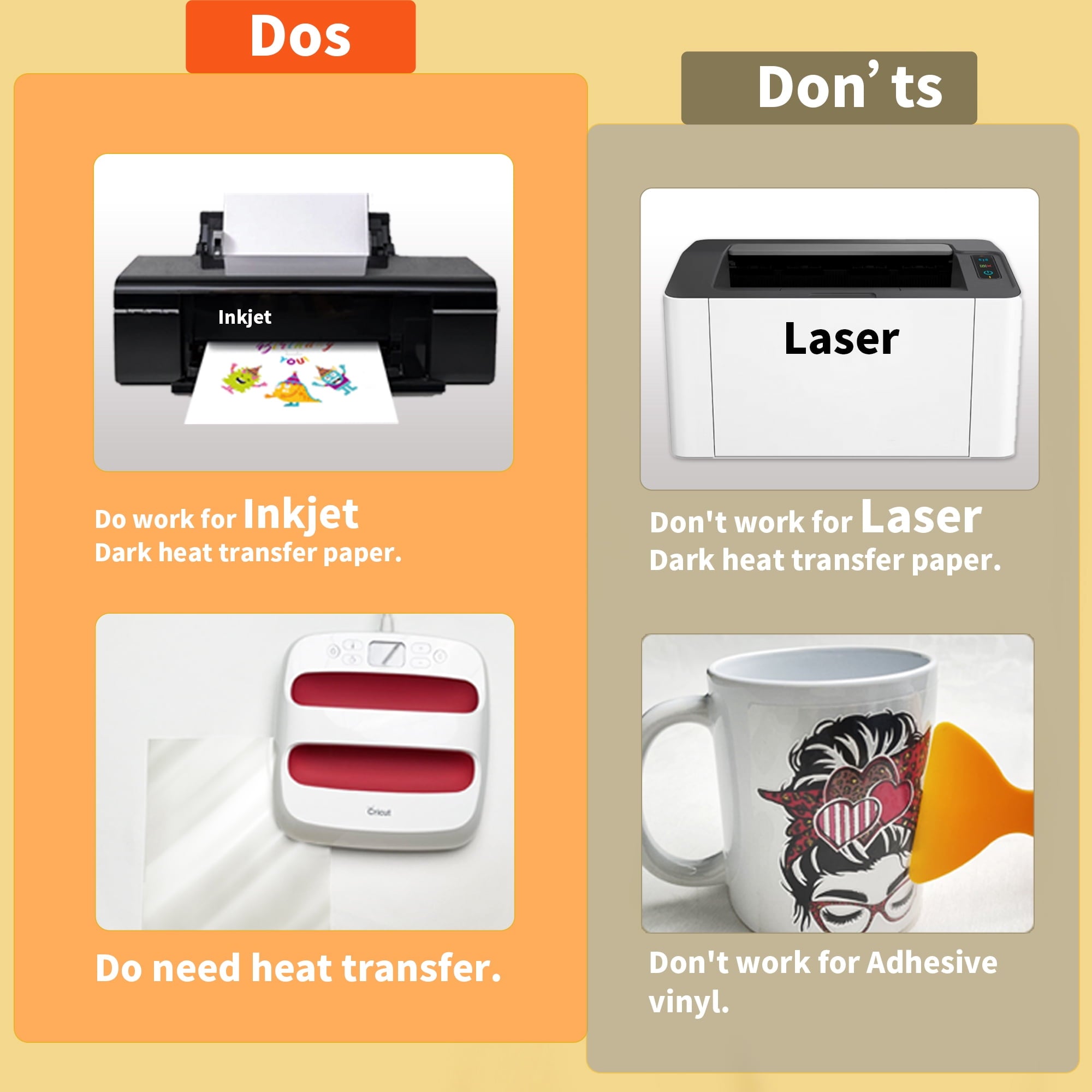 TransOurDream Tru-Heat Transfer Mate for Dark T Shirts Transfer Paper