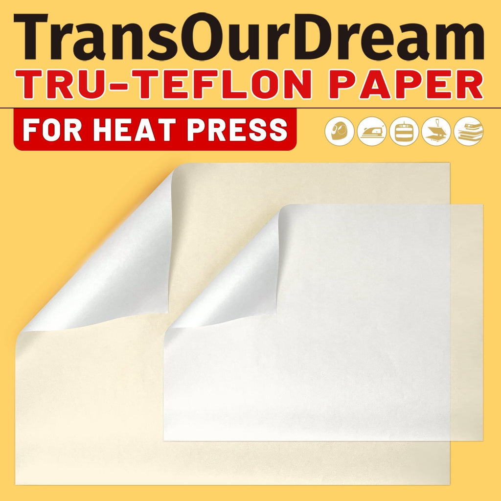 TransOurDream 35 Pack PTFE Teflon Paper 16×11.7" 20 Sheets and Teflon