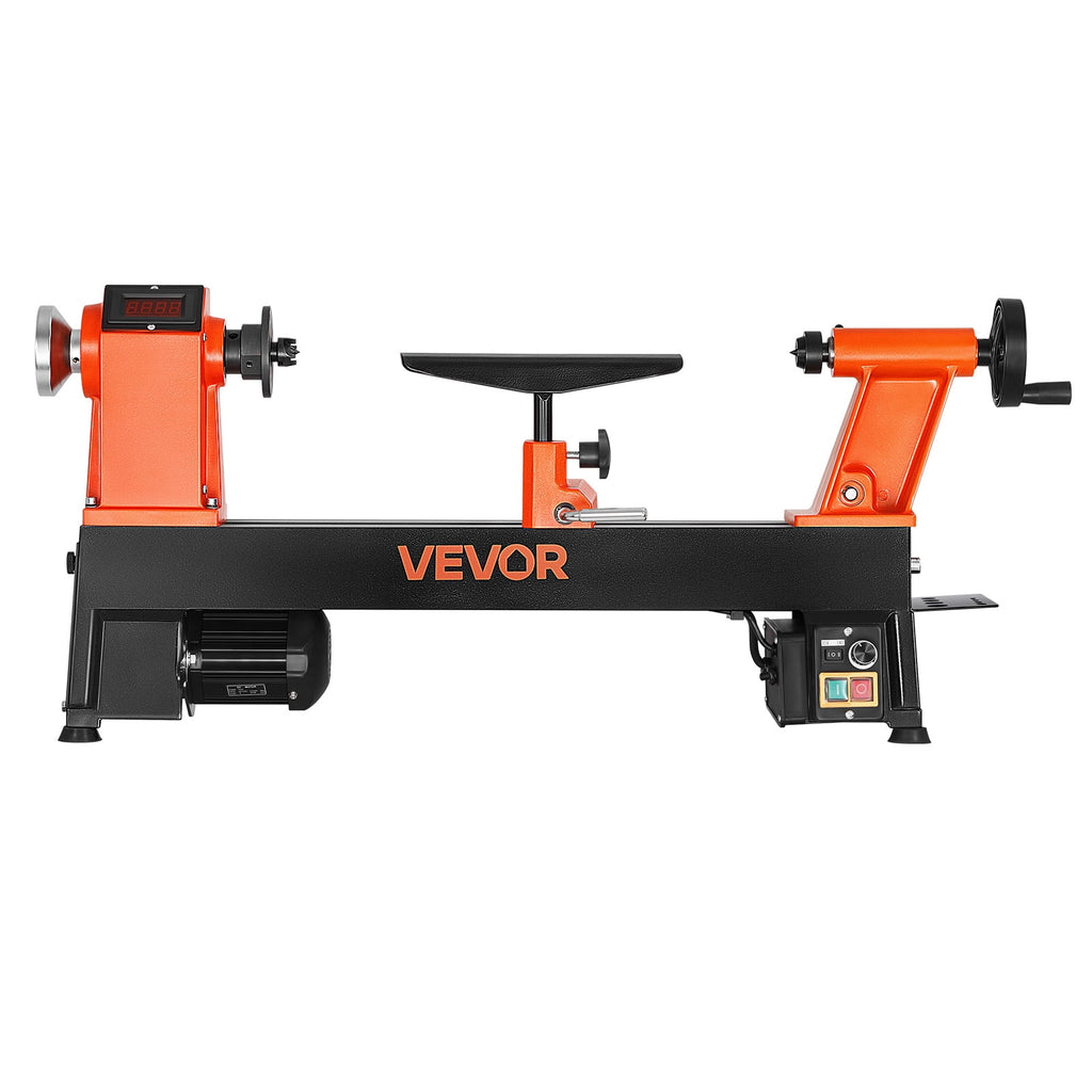VEVOR Woodworking Lathe, 1 HP, Benchtop Wood Lathe Machine with 0 to 3