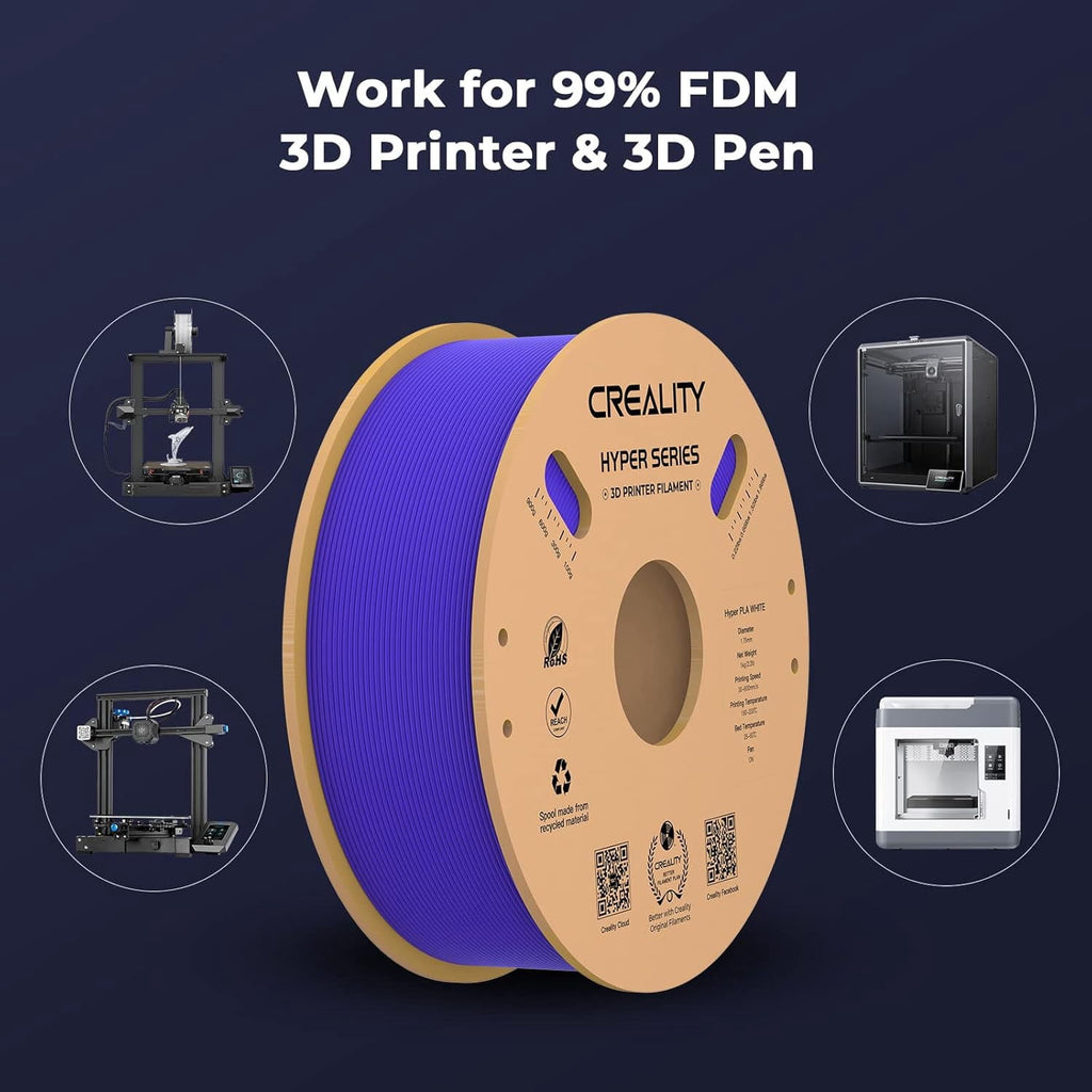 Creality Hyper PLA 3D Printer Filament 600mm/s High-Speed +/-0.03mm Fo