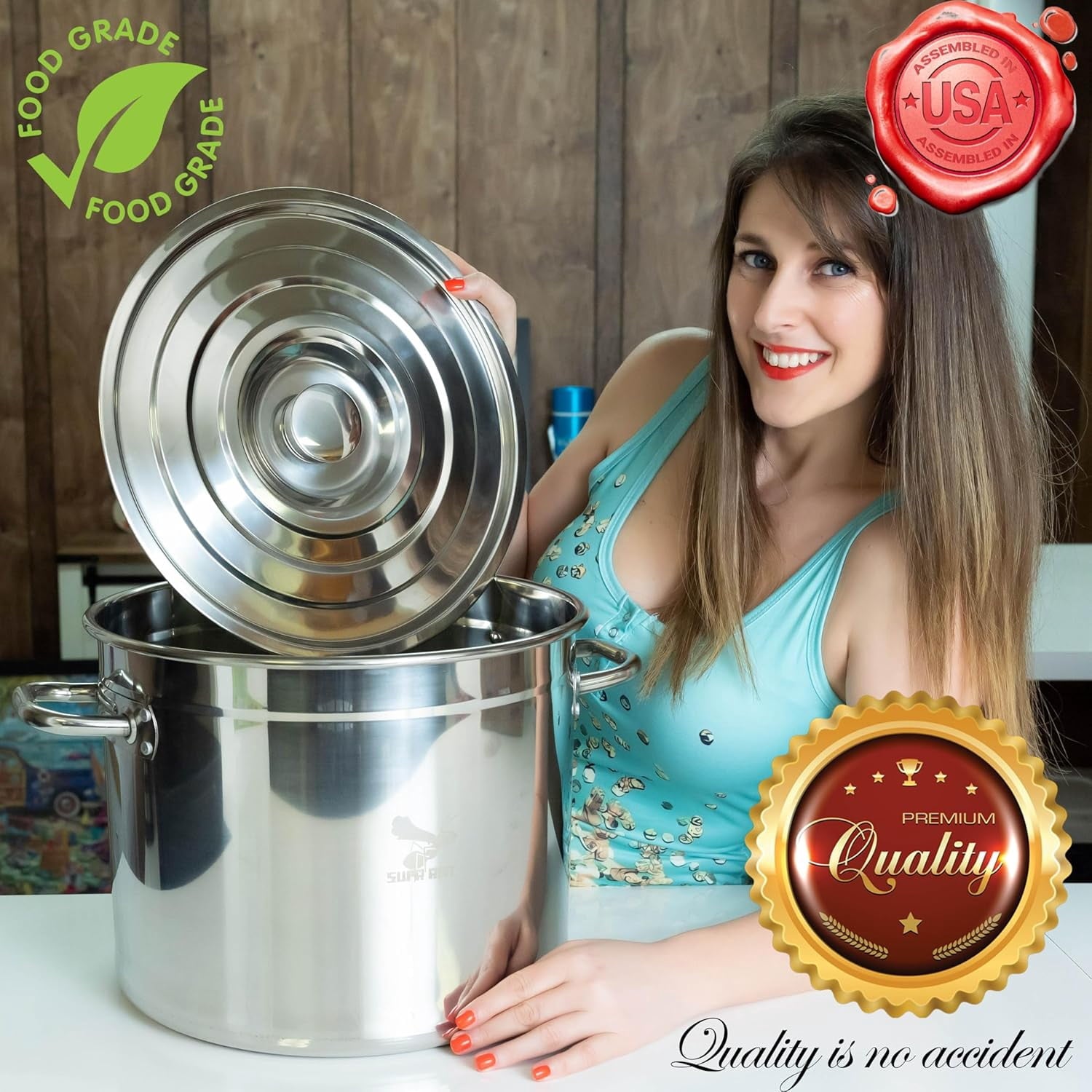 Supa Ant 20 Qt. Stainless Steel Water Bath Canning Pot with Canning Su