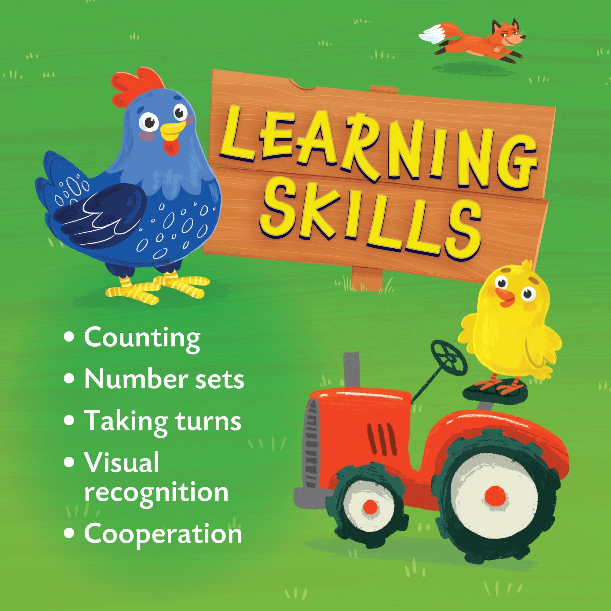 Peaceable Kingdom Count Your Chickens Cooperative Board Game for Presc