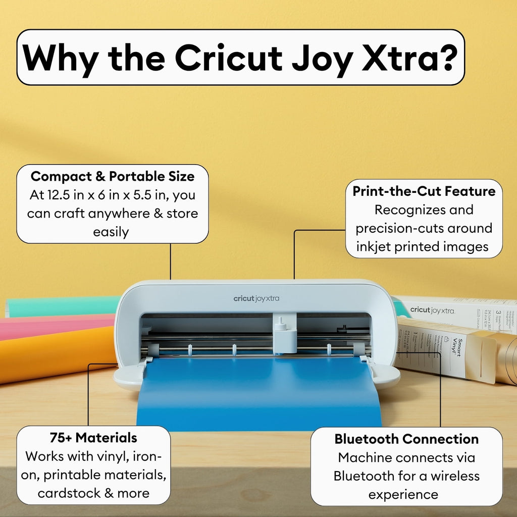 Cricut Joy Xtra Cutting Machine with Printable Sticker Paper & Vinyl B