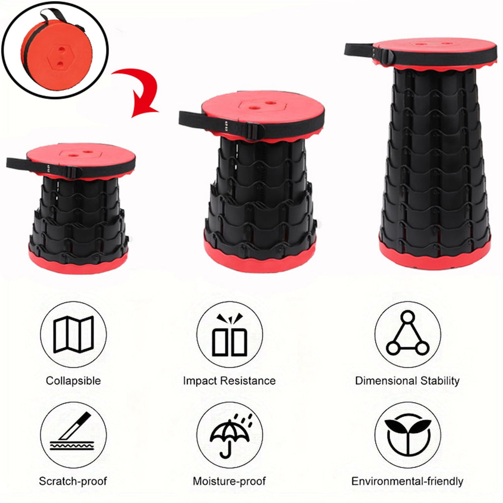 LIMICAR Portable Folding Stool,Upgraded Portable Telescopic Stool,Capa