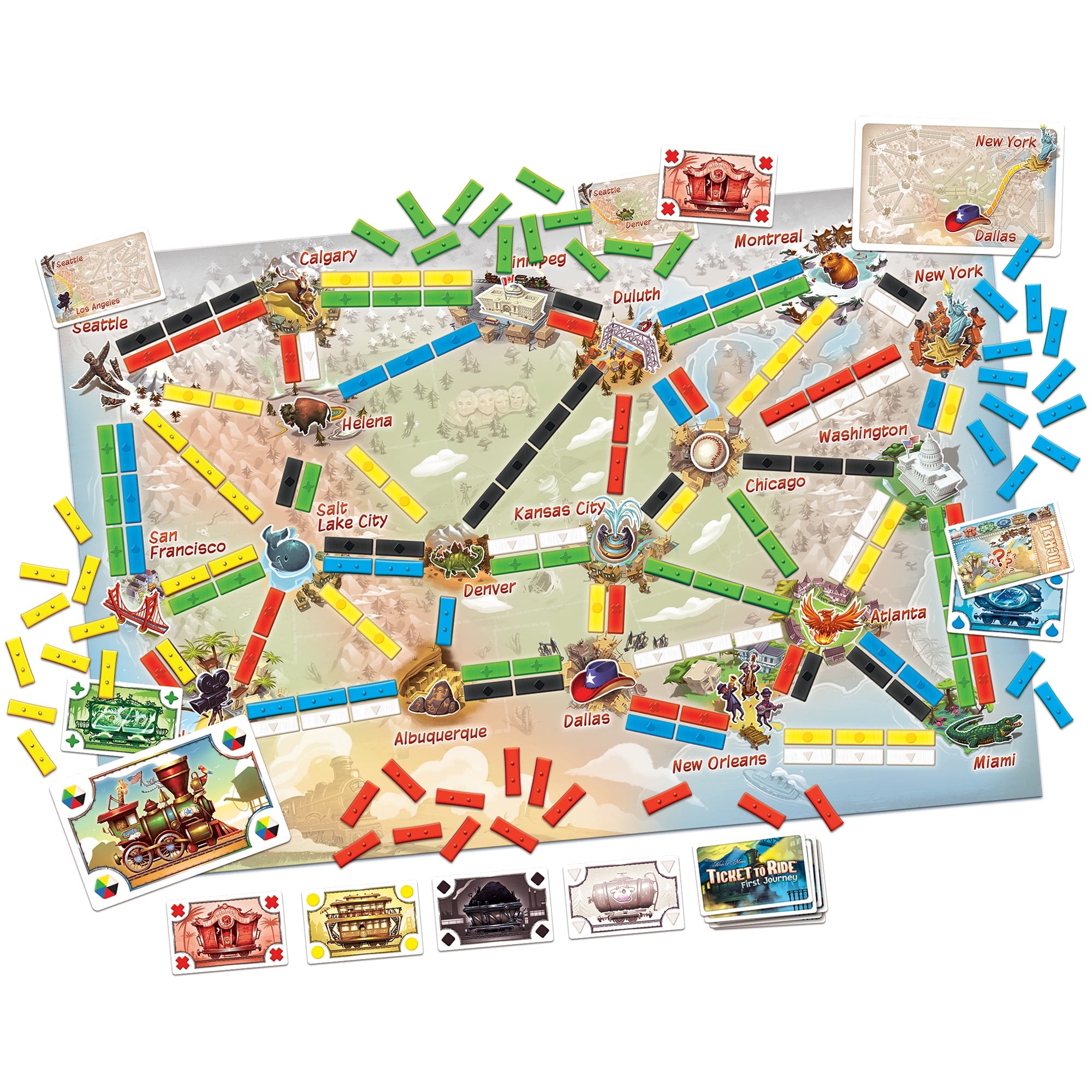 Ticket to Ride First Journey Family Strategy Board Game for Ages 6+, f