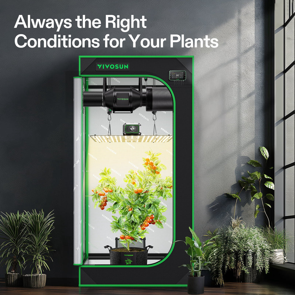 VIVOSUN GIY Smart Grow Tent System 2x2, WiFi-Integrated Grow Tent Kit,