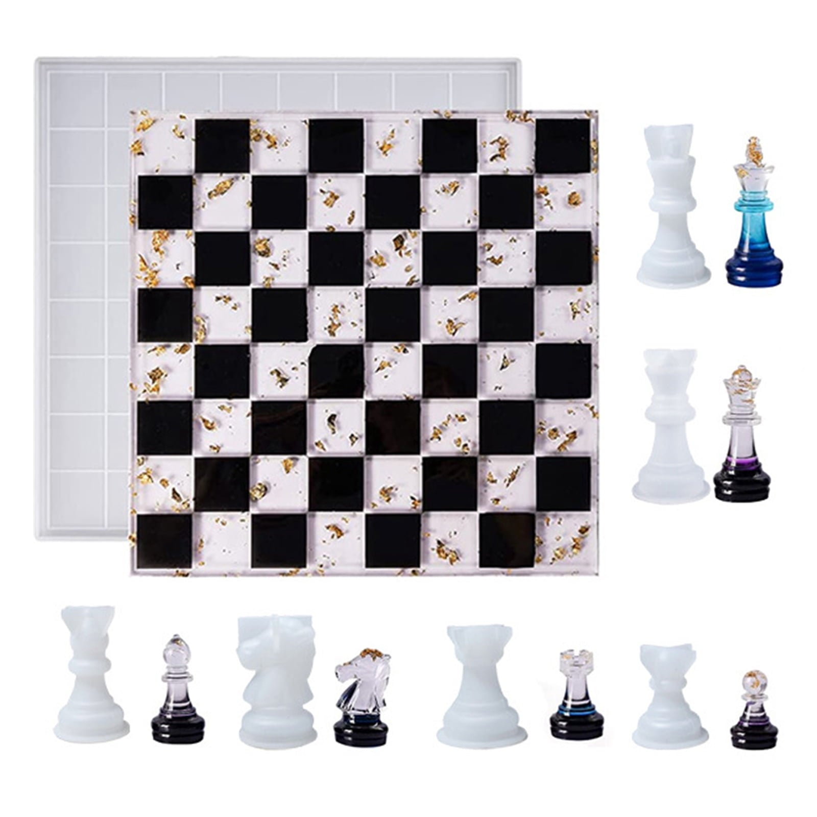 3D International Chess Piece Silicone Molds Epoxy Resin Casting Molds