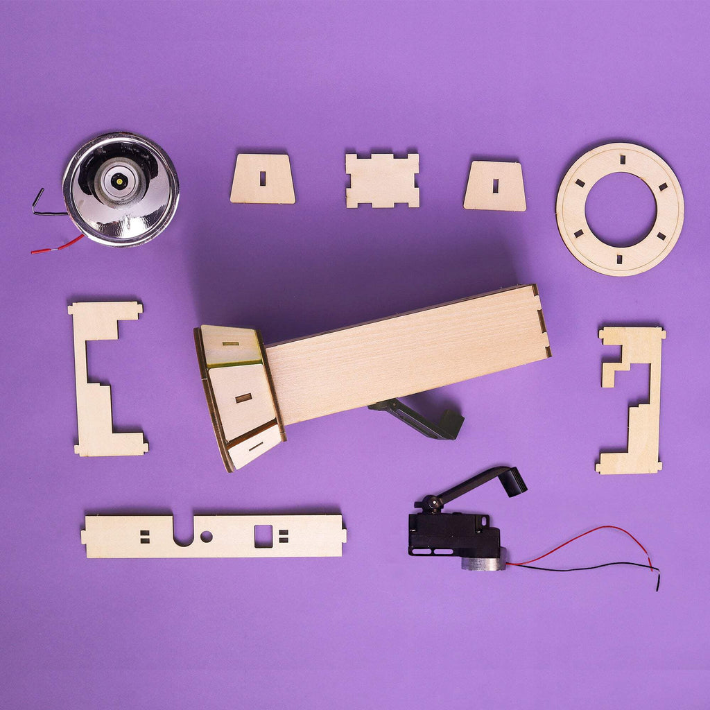 Hand-Crank Flashlight DIY Kit, Educational STEM Toy, Educational STEM