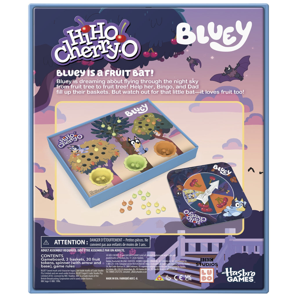 Hi Ho! Cherry-O Bluey Board Game, Counting and Numbers Birthday Gifts,