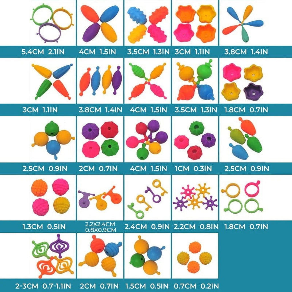 CxhicLuv Beads for Kids' Jewelry Making, Snap Beads Set for Necklaces,