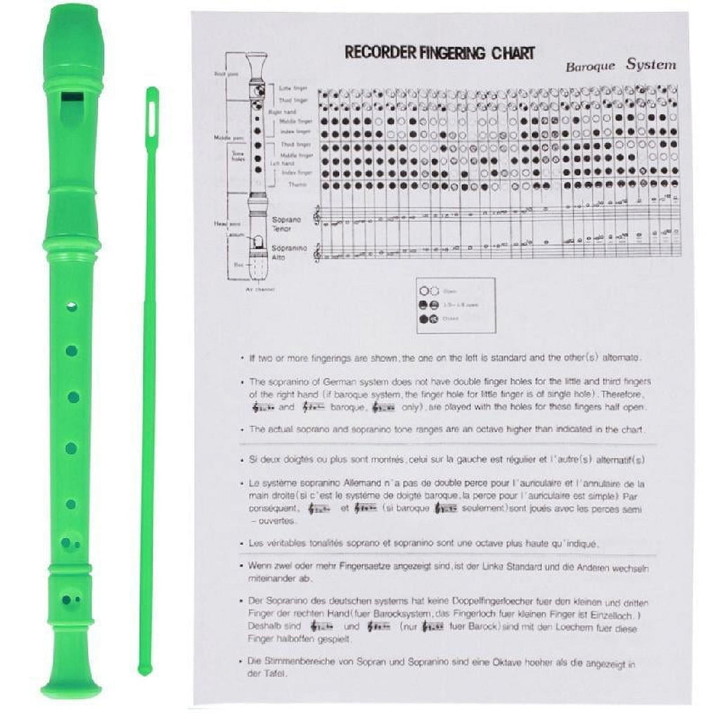SIEYIO Treble Flute 8 Hole Soprano Recorder Clarinet with Cleaning Rod