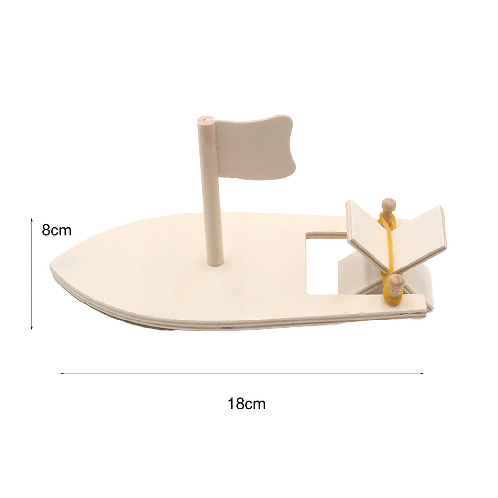 Hevirgo Boat Toy Colorful Educational Motivational Wooden Sailboat Toy