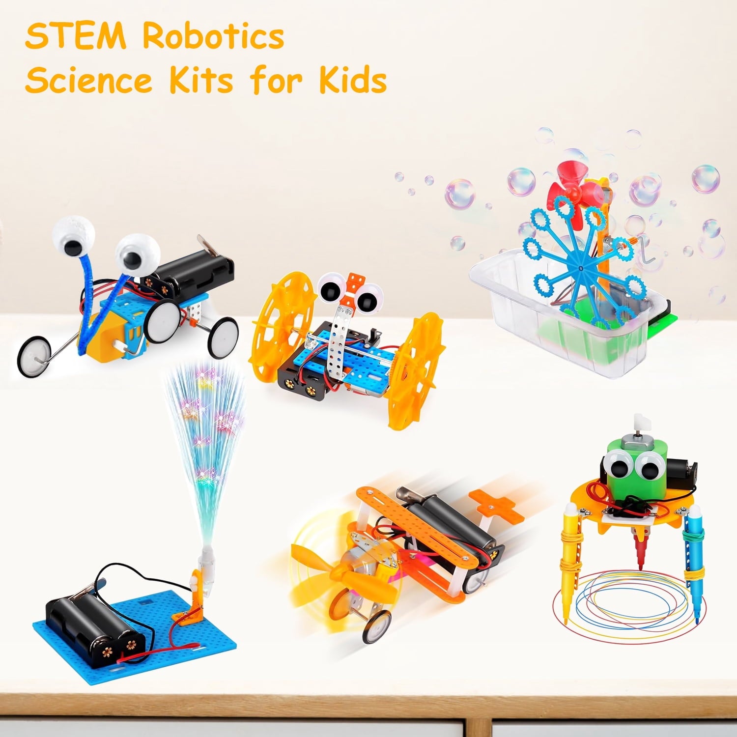 STEM Robotics Science Kit, Electronic Motor Robot Craft for Kids Age 8