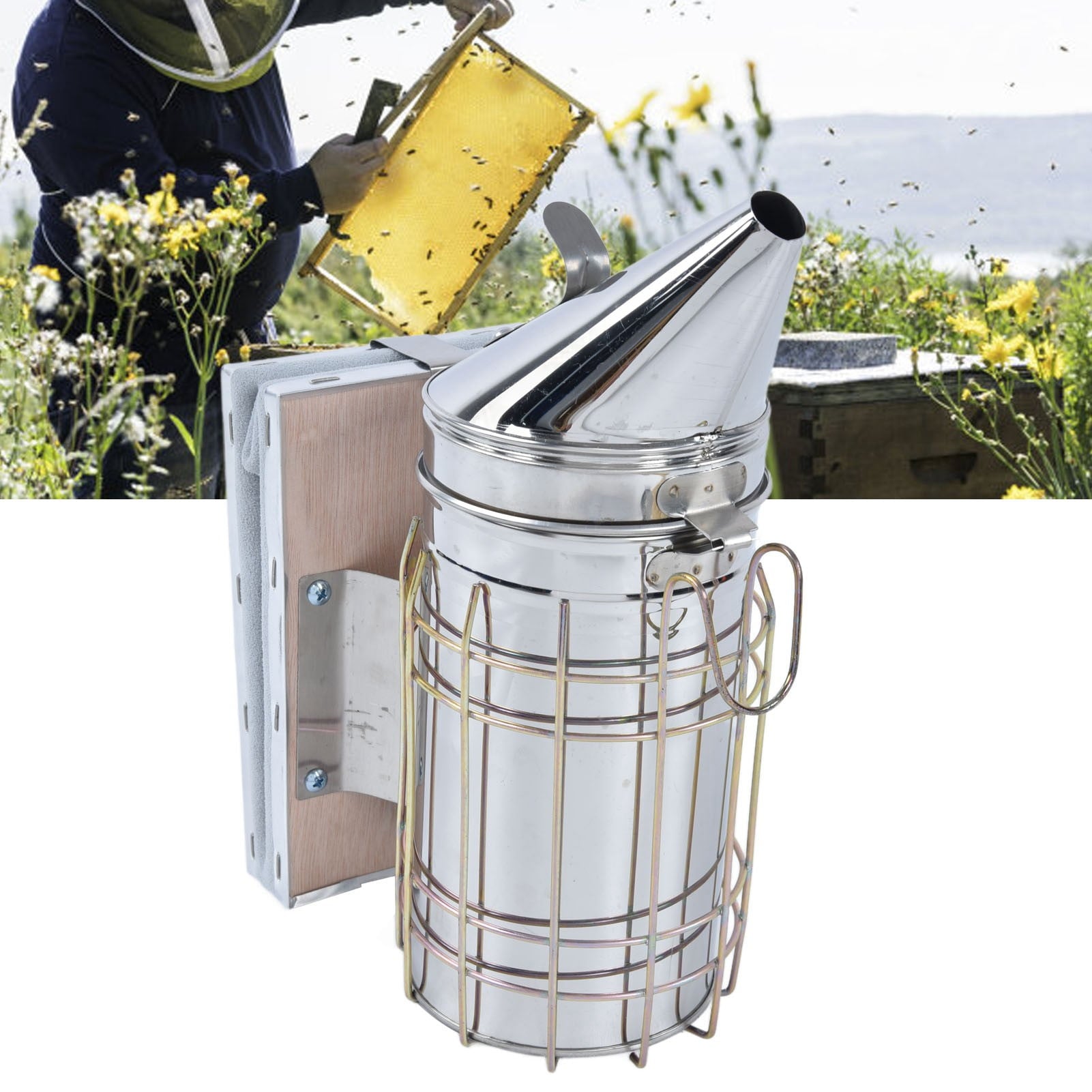 Nieyigj 6-Piece Beekeeping Starter Kit - Stainless Steel Beehive Smoke