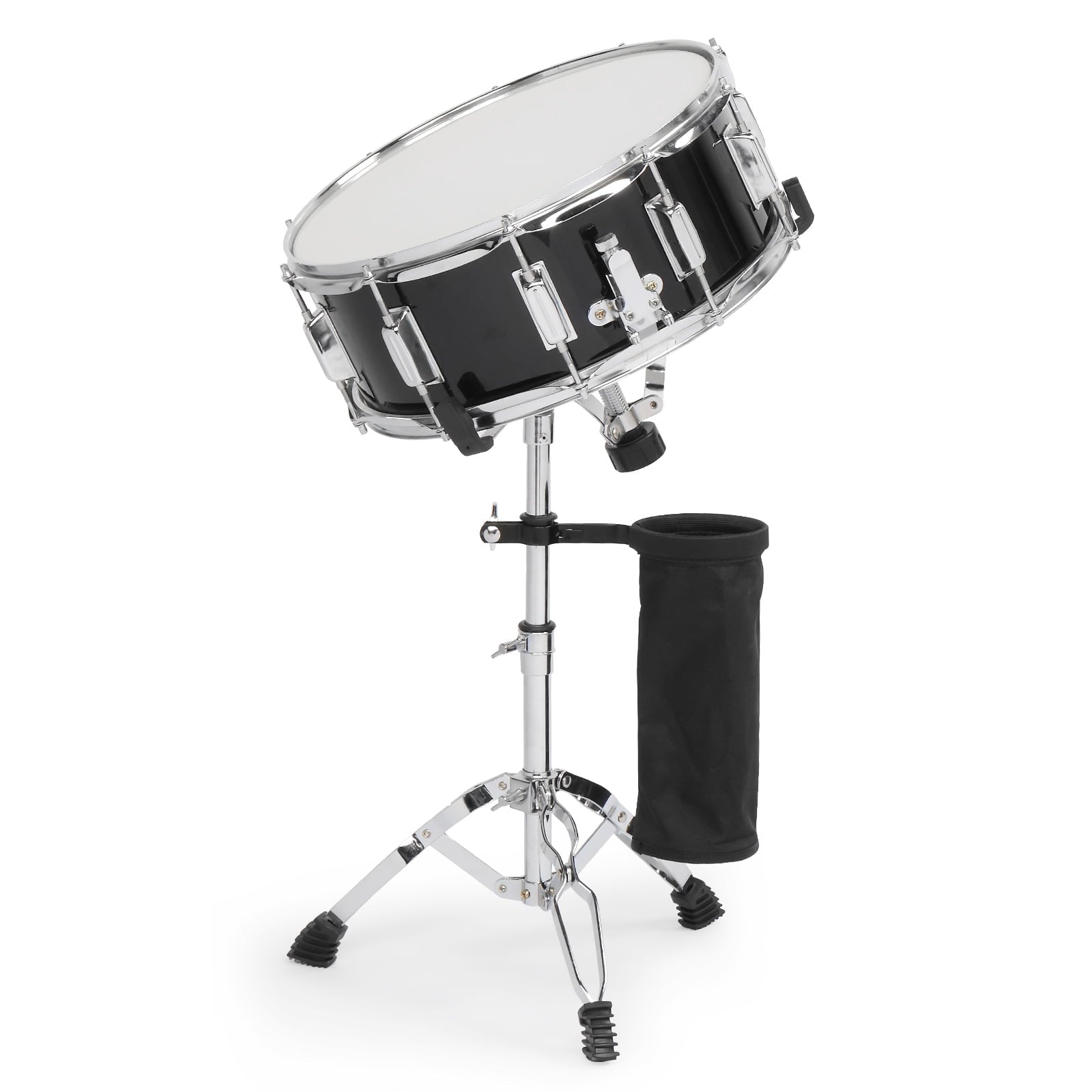 Snare Drum Set with Drumstick Holder, Snare Drum Bag, Strap, Mute Pad