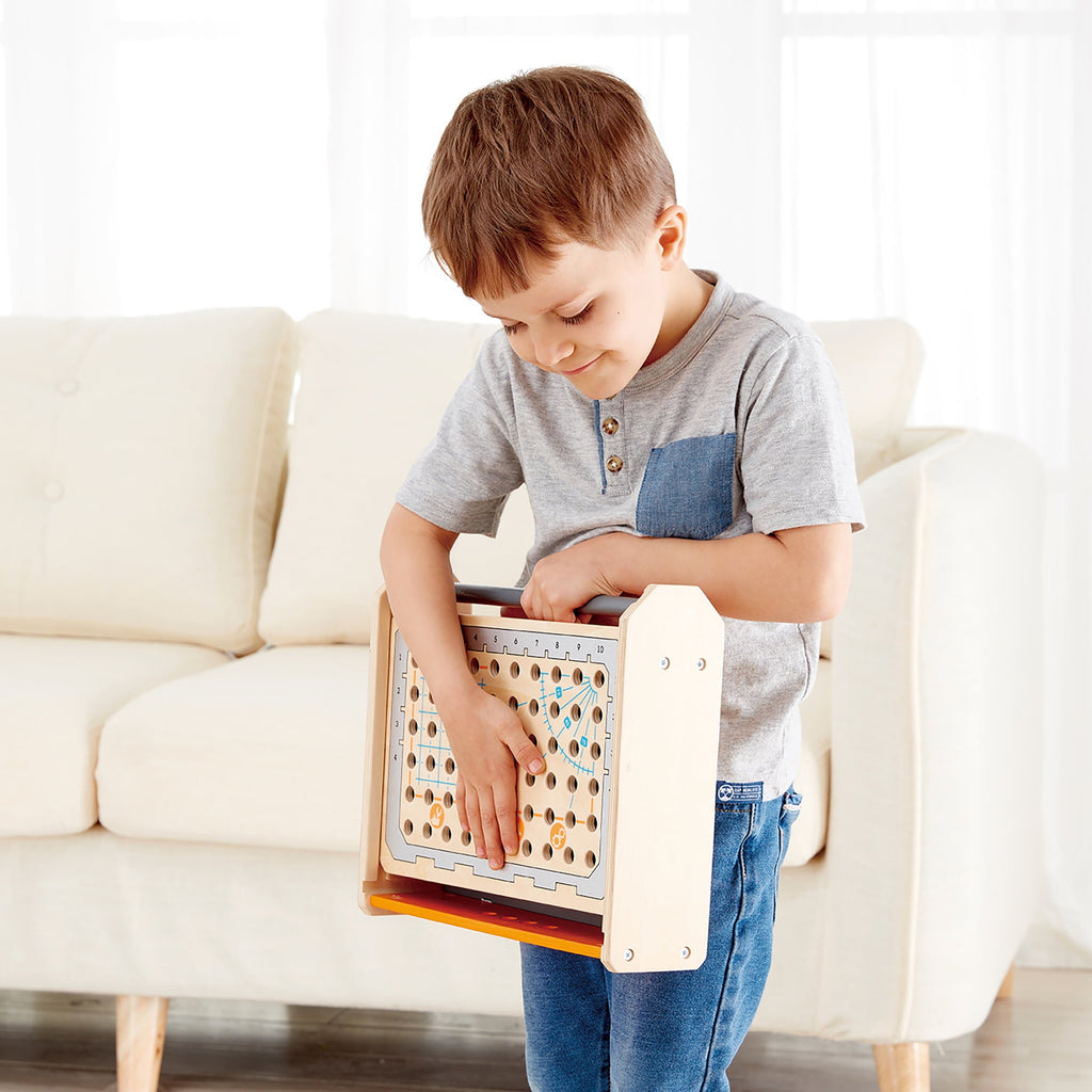 Hape: Junior Inventor: Science Experiment Toolbox - 32pc, Wooden Build