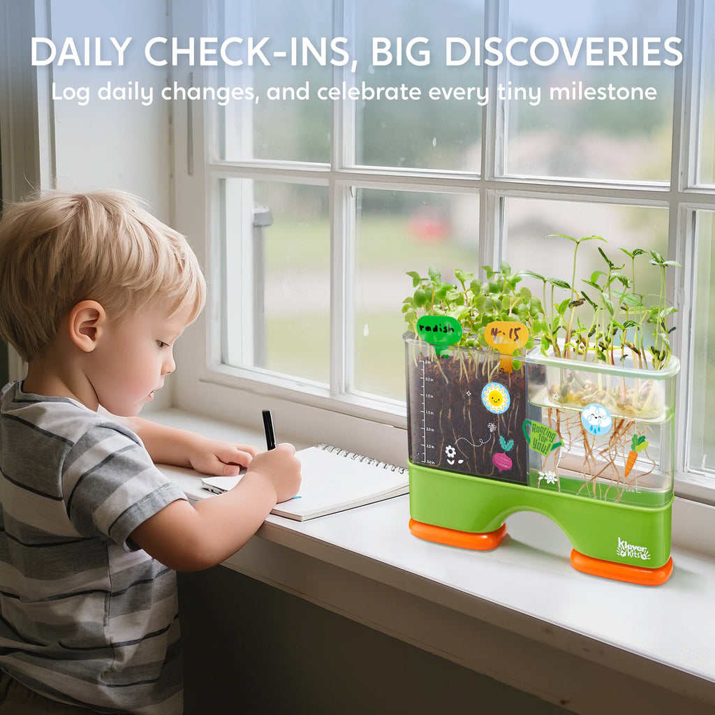 Klever Kits 2 in 1 Root Viewer Kit - Grow Your Own Plant, Educational