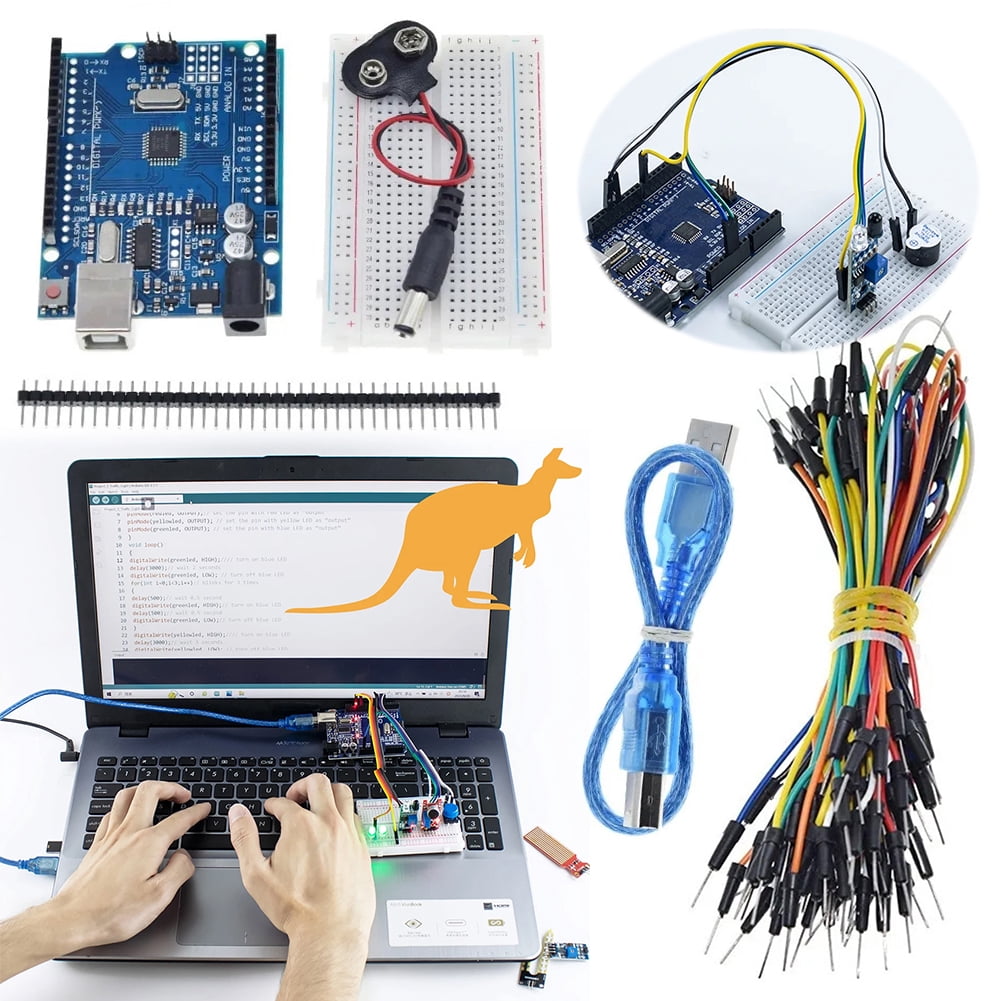 Educational Programming Kit with Breadboard Power Supply Resistors LED