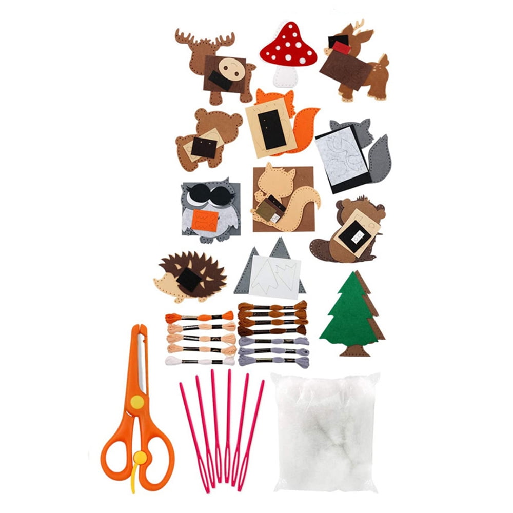 Jetcloudlive Kids Sewing Kit Woodland Animals Craft Kit - Make Your Ow