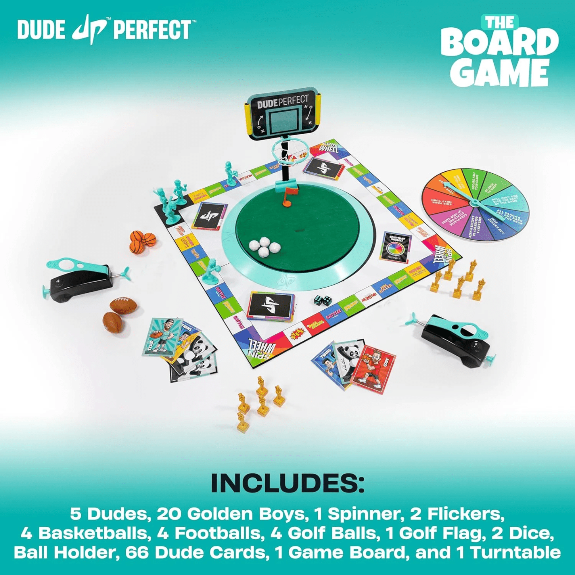 Dude Perfect The Board Game for Family and Friend Game 2-5 Players Age