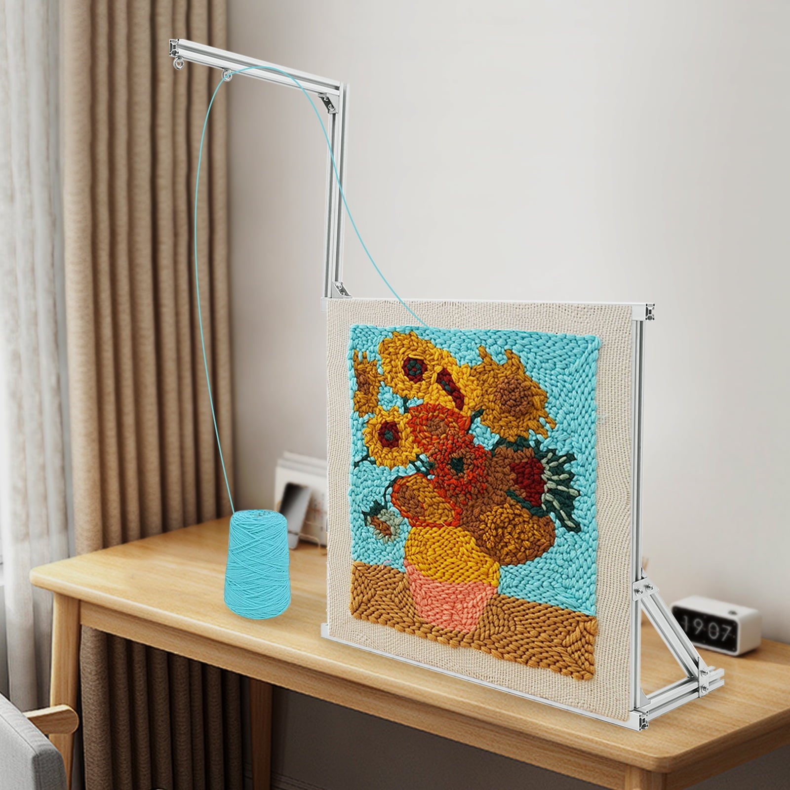 Dwellnix DIY Rug Tufting Frame with Aluminum Alloy Construction, Adjus