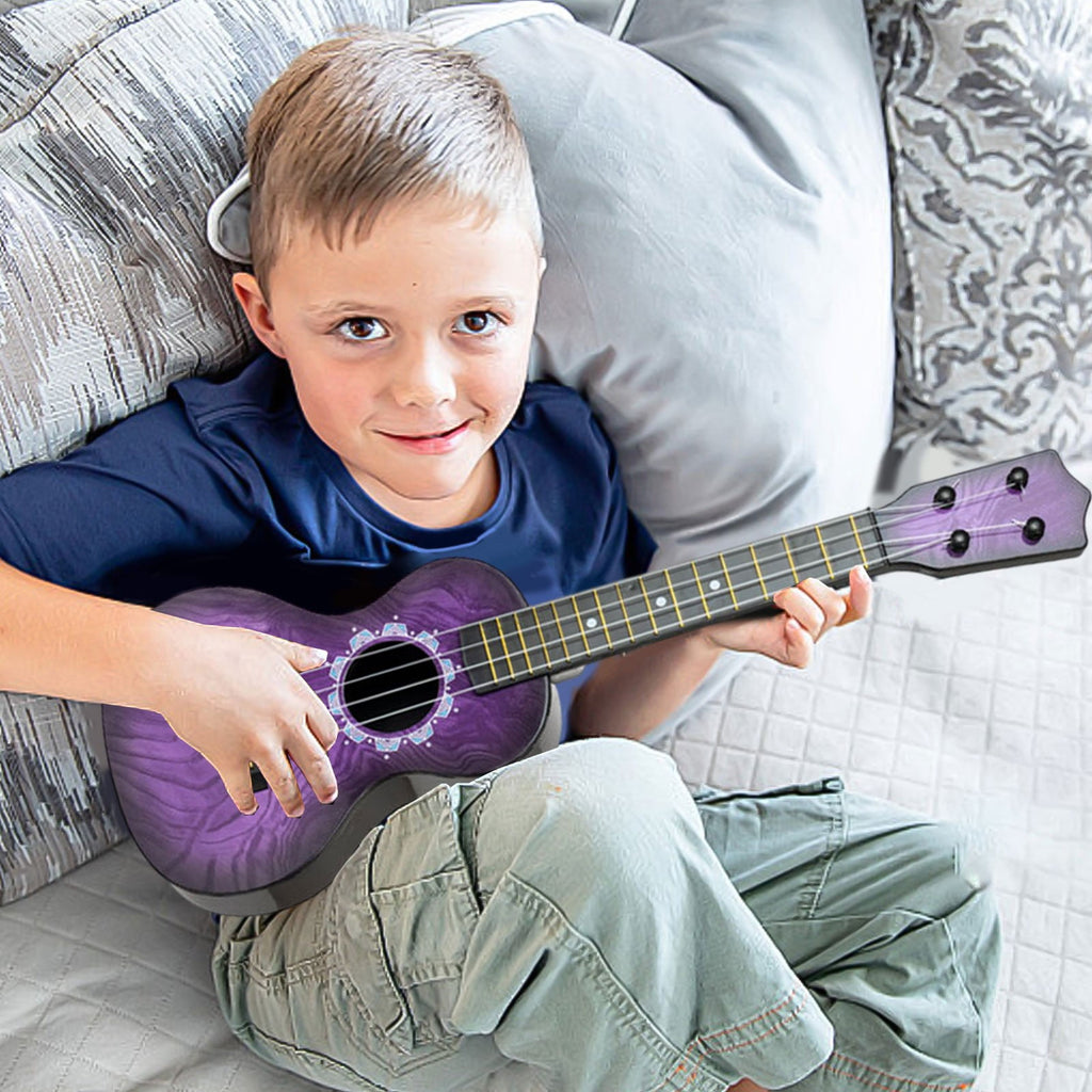 K-694 Purple Boy Girl Purple Children Guitar Ukulele Simulation Playab