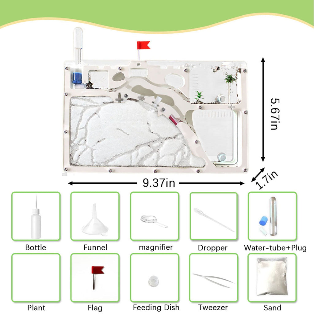 Kahopy Large Ant Farm , Sand Ant Farm Nest, Clear Acrylic Ant Farm Kit