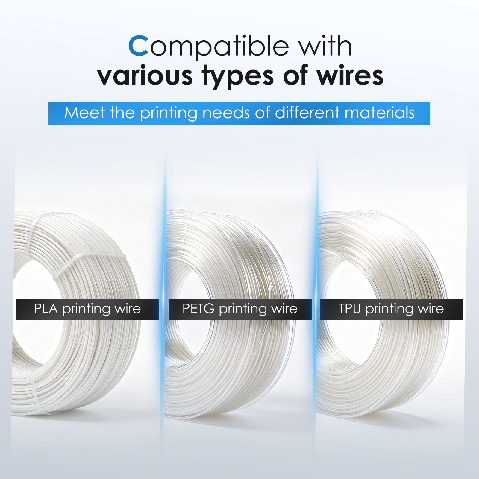 Reusable 3D Printer Filament Spool for Bambu Lab P1S P1P A1 X1C - 2Pcs