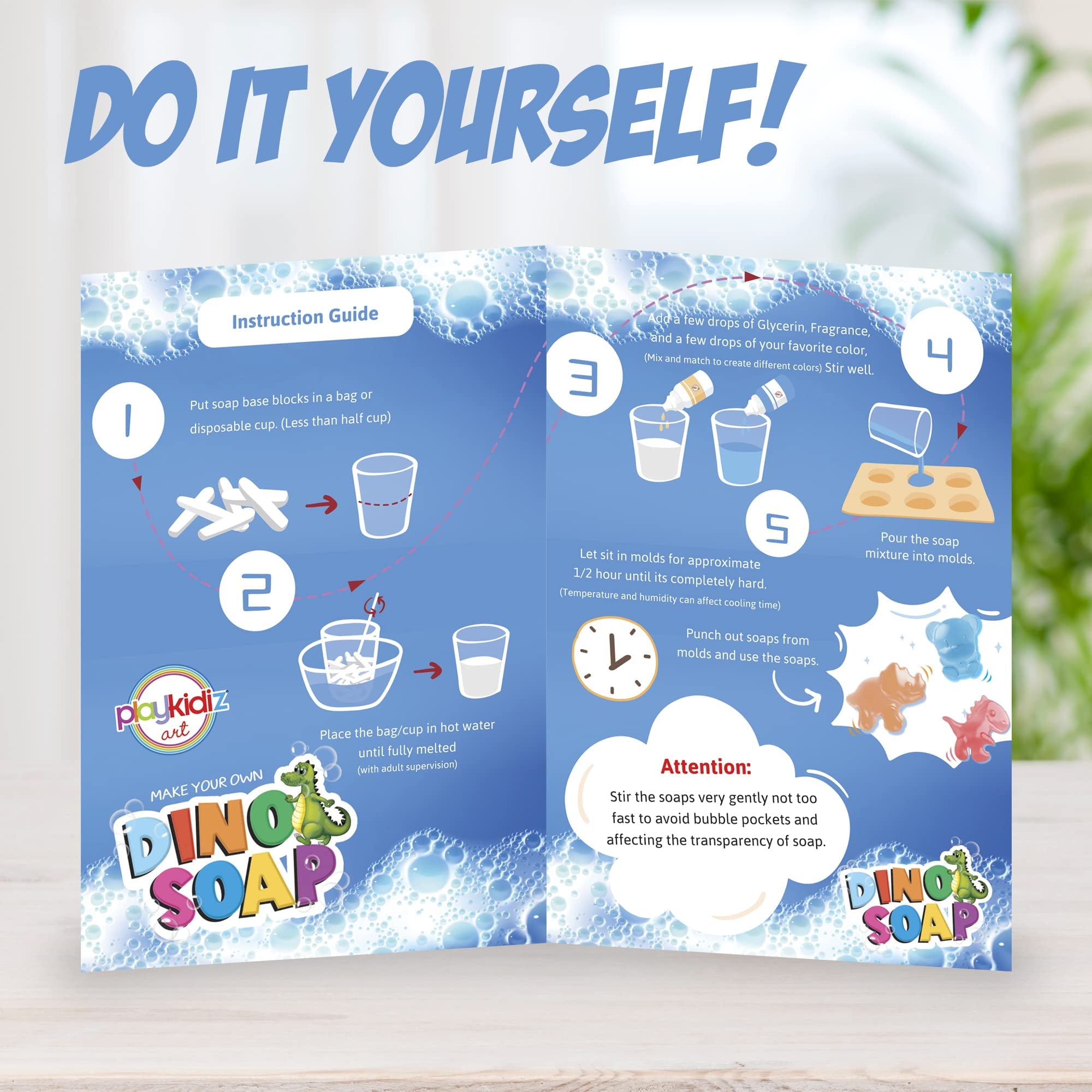 Darice Dino Soap Making Kit for Kids, Crafts Activity Science Kits, ST