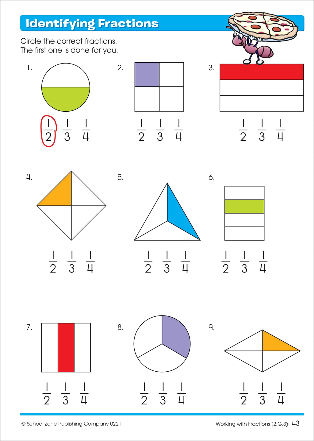 School Zone Time, Money & Fractions Workbook