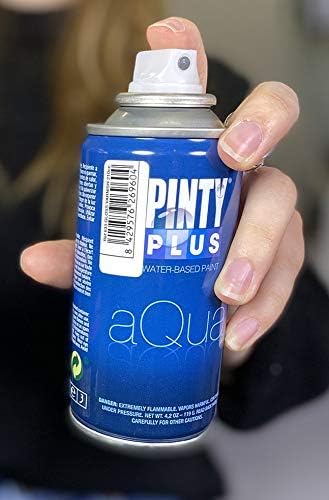 Pintyplus Aqua Mini Water-Based Spray Paint Set – 8-Pack, 4.2oz Cans | Ultra-Matte, Low Odor, Indoor Safe