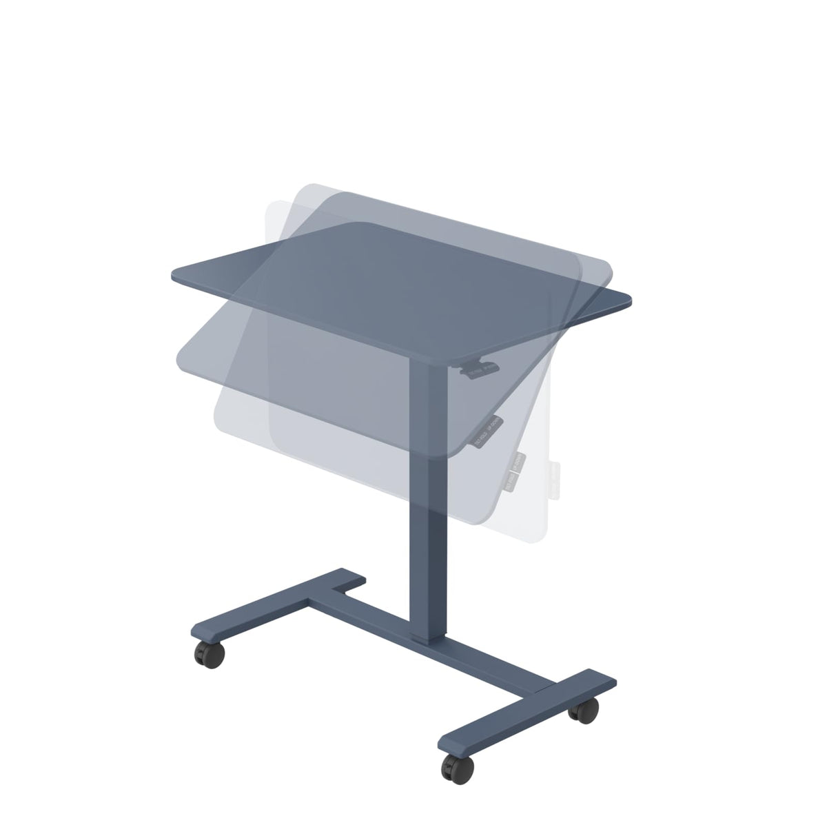 TopJob ANYDESK FOLD Mobile Standing Desk, Portable with Lockable Wheels, Foldable Stand Desk, Rolling Computer Workstations, Used for Home, Couch Side Table, Bedside Table in Bed Room Kitchen (Sand)