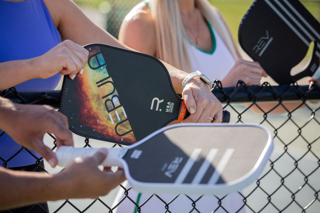 REV Aria Pickleball Paddle, Raw T700 Carbon Fiber Face, Polypropylene