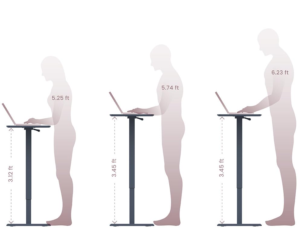 TopJob ANYDESK FOLD Mobile Standing Desk, Portable with Lockable Wheels, Foldable Stand Desk, Rolling Computer Workstations, Used for Home, Couch Side Table, Bedside Table in Bed Room Kitchen (Sand)